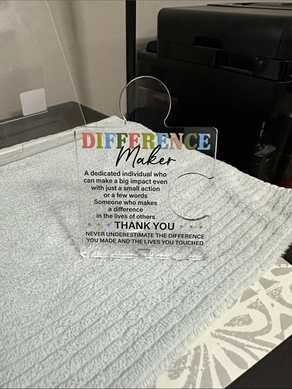 Difference Maker Acrylic Award - Multicolor NWT